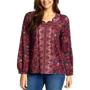 Vintage America Women's Peasant Blouse Top Size Medium  NWT